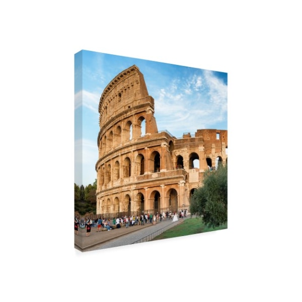 Philippe Hugonnard 'Dolce Vita Rome 3 The Colosseum At Sunset' Canvas Art,35x35